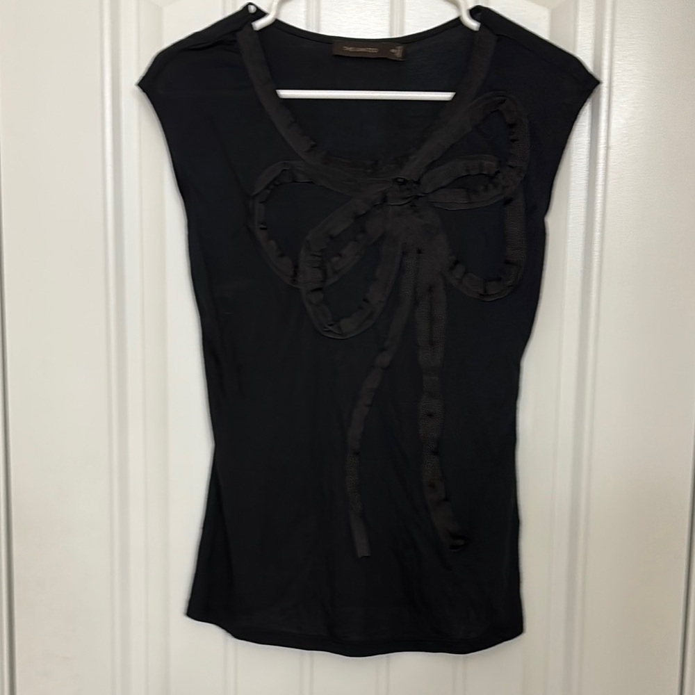 Black Bow Detail Top from The Limited